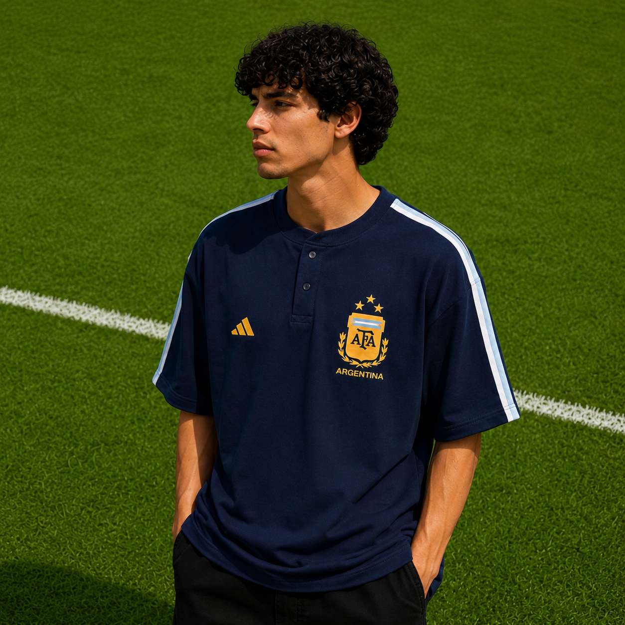 file_00000000f30071fd87c720ba7a531f84 ARGENTINA MAJESTIC NAVY EMBROIDERED HENLEY NECK T-SHIRT - Image 1